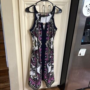 INC Elegant Multicolor Patterned Women's Dress